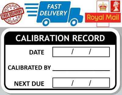200 x Calibration Record Labels Calibration labels Calibration Stickers ...
