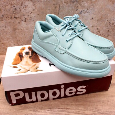 Hush Puppies Shoes Mens Size 11 Gus Lace Up Lightweight Zero G Sea Foam Leather