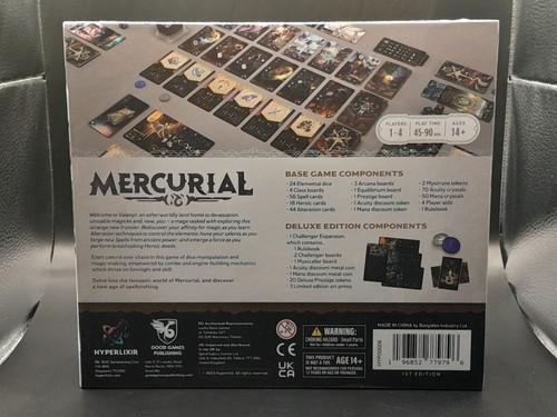 CLEARANCE - Mercurial Deluxe Edition Board Game - Kickstarter - New In Shrink - Picture 2 of 9