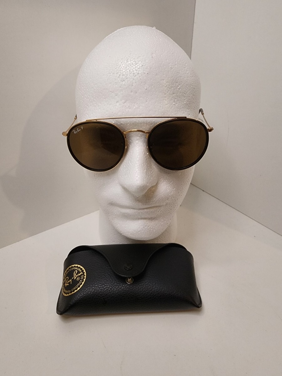 Ray-Ban Double Bridge Round Gold Frame Sunglasses | eBay display picture 1