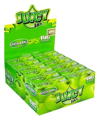 Juicy Jays Rolls Green Apple - Aromatisiertes Hanfpapier auf Rolle (5m) 24er Box