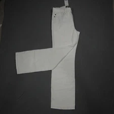 Judy Blue Jeans Womens 13/31 Whiteout Cream Straight Fit High Waist Distressed