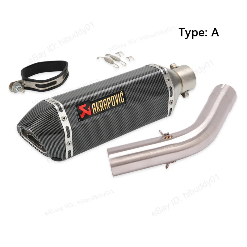 Silenciador silenciador tubo medio puntas escape negro para Kawasaki Versys 1000 2019-2024 Foto 3 de 4