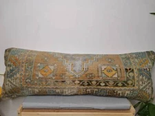 handwoven Pillow Cover , long lumbar rug pillow cover , turkish pillow cover , 
