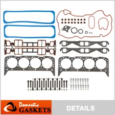 Fits 96-02 Chevrolet GMC Cadillac 5.7L V8 Vortec OHV Head Gasket Set Bolts VIN R
