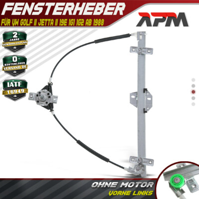 Fensterheber Manuell Vorne Links für VW Golf 2 II Jetta 2 II AB