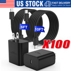 25w Type Usb-C Fast Wall Charger+6Ft Cable For Samsung Galaxy S20 S21 5G lot Us