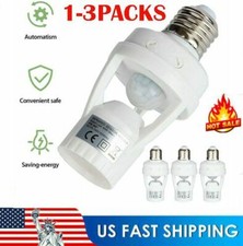 Infrared PIR Motion Sensor Bulb Holder E27 LED Light Lamp Socket Base Adapter US