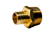 25 Pack XFITTING 1" Pex-B x 1" Male NPT Threaded Adapter, Lead Free Brass
