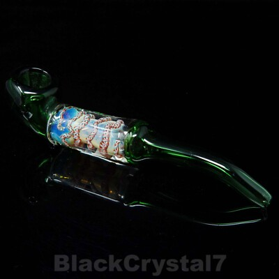 #ad #ad 7.5quot; Handmade Emerald Electric Energy Sherlock Tobacco Smoking Bowl Glass Pipes $18.39