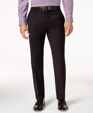 199 Calvin Klein Men'S Red Slim Fit Flat Front Pants Trousers 39 W 38 L