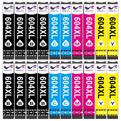 20x Patronen Kompatibel für Epson 604XL XP-2200 3200 4200 2205 3205 WF-2935DWF