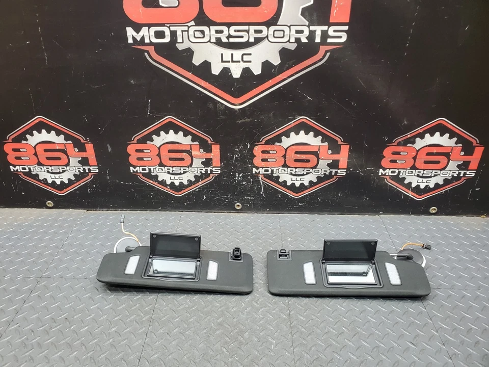 2016-2022 CHEVROLET CAMARO SS BLACK LH RH ILLUMINATED SUN VISOR PAIR OEM #78 - Image 3 of 4