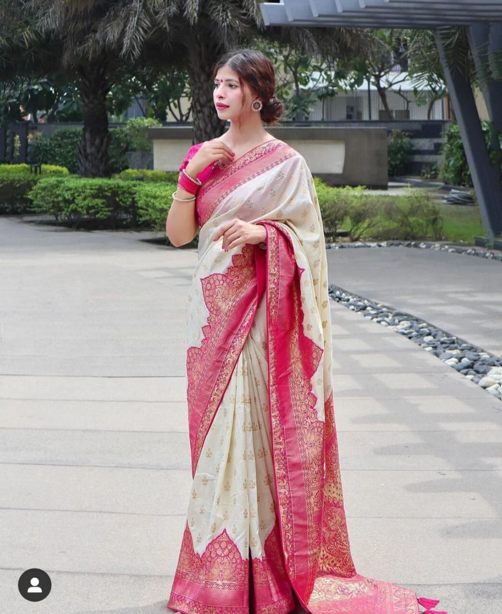 White saree cheap party wear