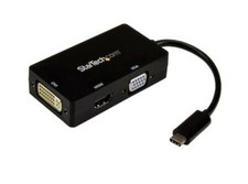 Image of Startech USB-C Multiport Video Adapter - 3-in-1 - 4K 30Hz - Black | REF CO7#