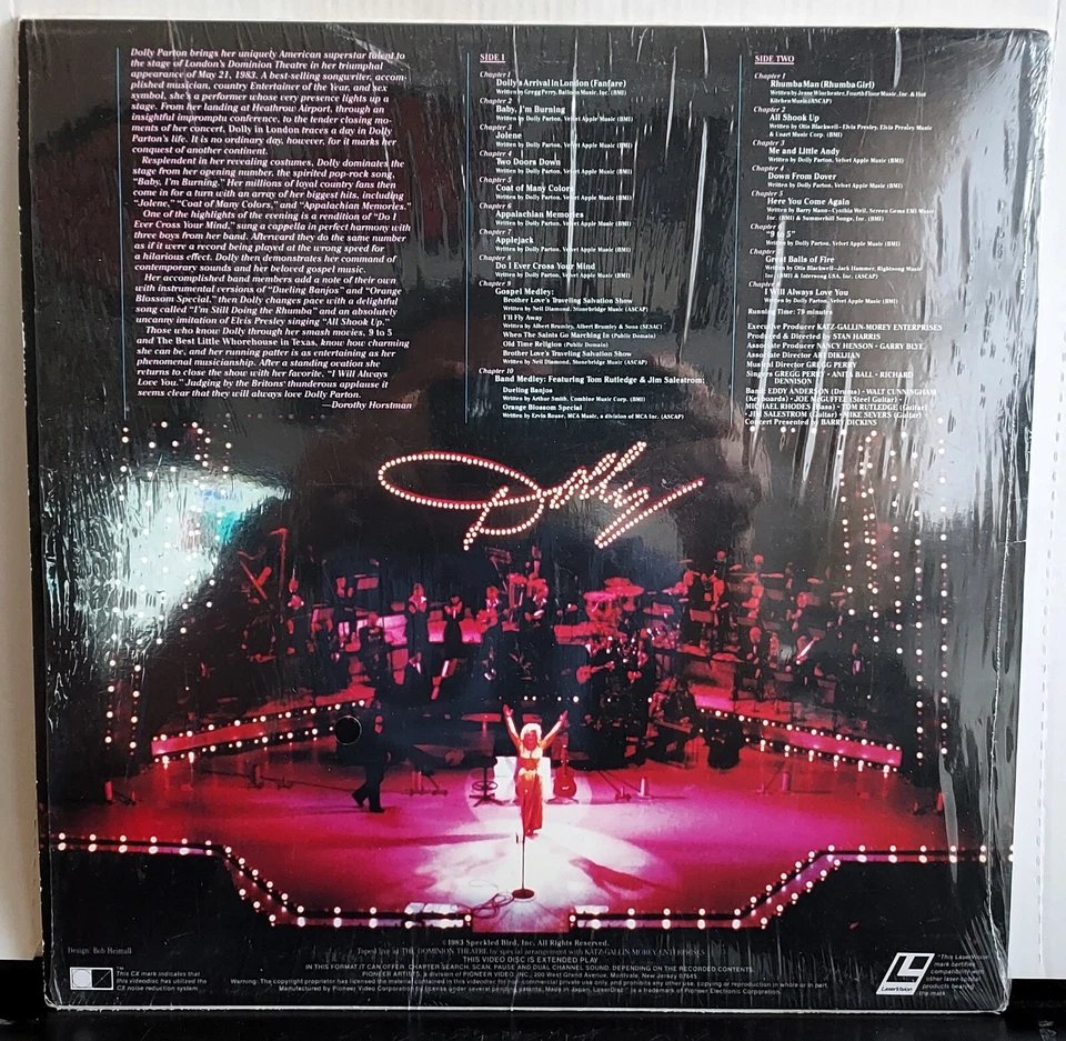 Dolly Parton: Dolly in London (1984) Laserdisc - Image 2 of 4