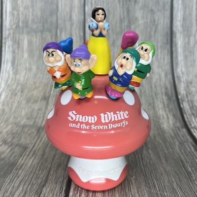 VTG Tokyo Disneyland Snow White and the 7 Dwarfs 8 Color Pen Set Mushroom Holder