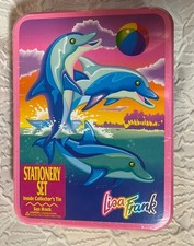 Lisa Frank New Sealed Vintage Dancing Dolphins Collector  s Tin  Stationery Set