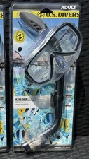 US Divers Pakala Aloha Adult Mask & Snorkel Combo Explorer Dive Gear - Black