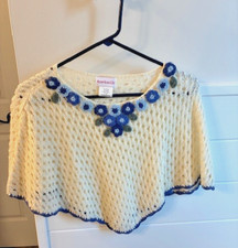 Vintage American Girl GEAR Crocheted Poncho Never Worn Sz L-XL Not Dolls RARE