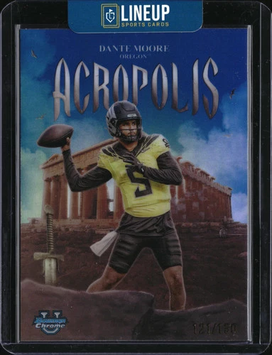 2025 Bowman Chrome University Football Blue Refractor Dante Moore #A-7