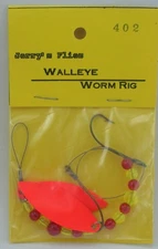 Jerrys Flies 402 Wire Worm Harness Rig Flo Red Spinners