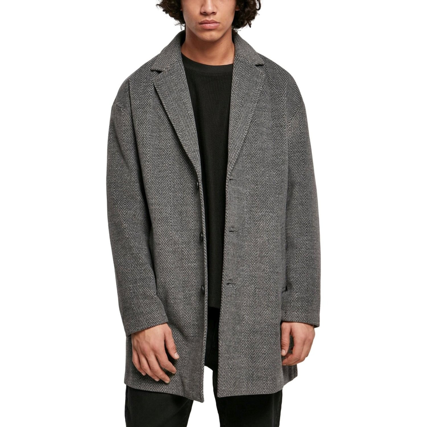 Urban Classics - Classic Herringbone Coat grey