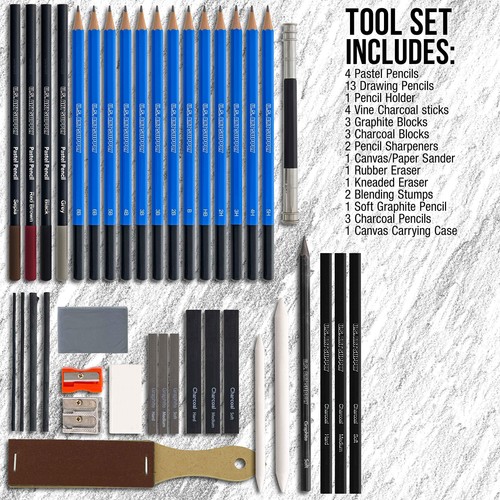 U.S. Art Supply 44-Piece Drawing & Sketching Art Set with 4 Sketch Pads (242 ... - 第 5/7 張圖片