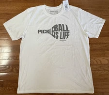NWT! Swing Juice 'Pickleball is Life' White Athletic Casual T-shirt Men's XL