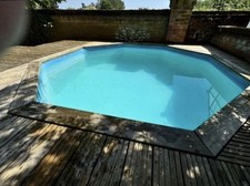 Hexagonal Wooden Swimming Pool 3.6m Across