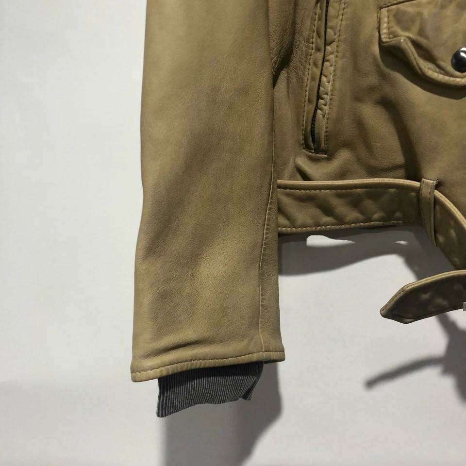 Chaqueta con capucha de moto de cuero marrón talla M We the Free para mujer  Foto 4 de 4