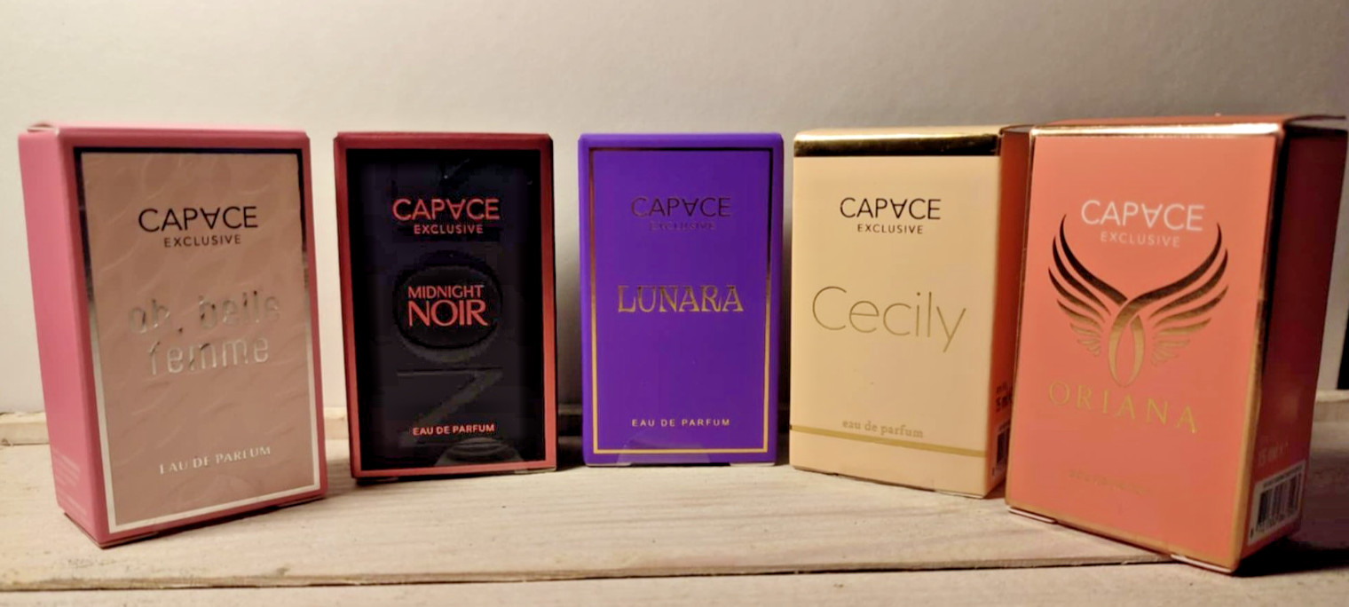 Parfum sac à main Capace : lot de 5 flacons de 15 ml pour femme active