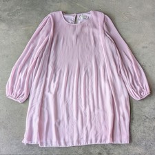 Aritzia Wilfred Daydreamer Mini Dress Long Sleeve Pleated Lavender Purple medium