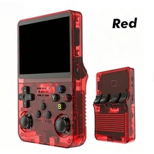 128GB R36S Retro Handheld Game Console Video Games Consoles 40000 Games, RED