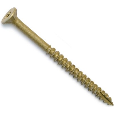 014973212834 Tan Wood Screws 12x3 Inch Steel Fastener Hardware Tool Kit 25 PCS