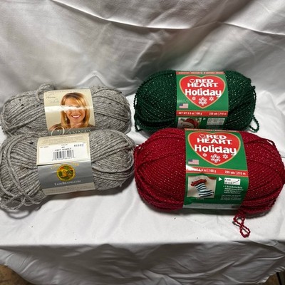 Red Heart Holiday Metallic  And Lion Brand  Vana s Choice