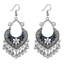 Vintage Boho Statement Drop Dangle Earrings for Women Bohemian Ethnic Handmade B