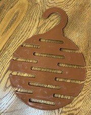 8   Round Belt- Tie- Scarf Storage Hanger 1 Pc - Pre Owned- Great Shape - BROWN