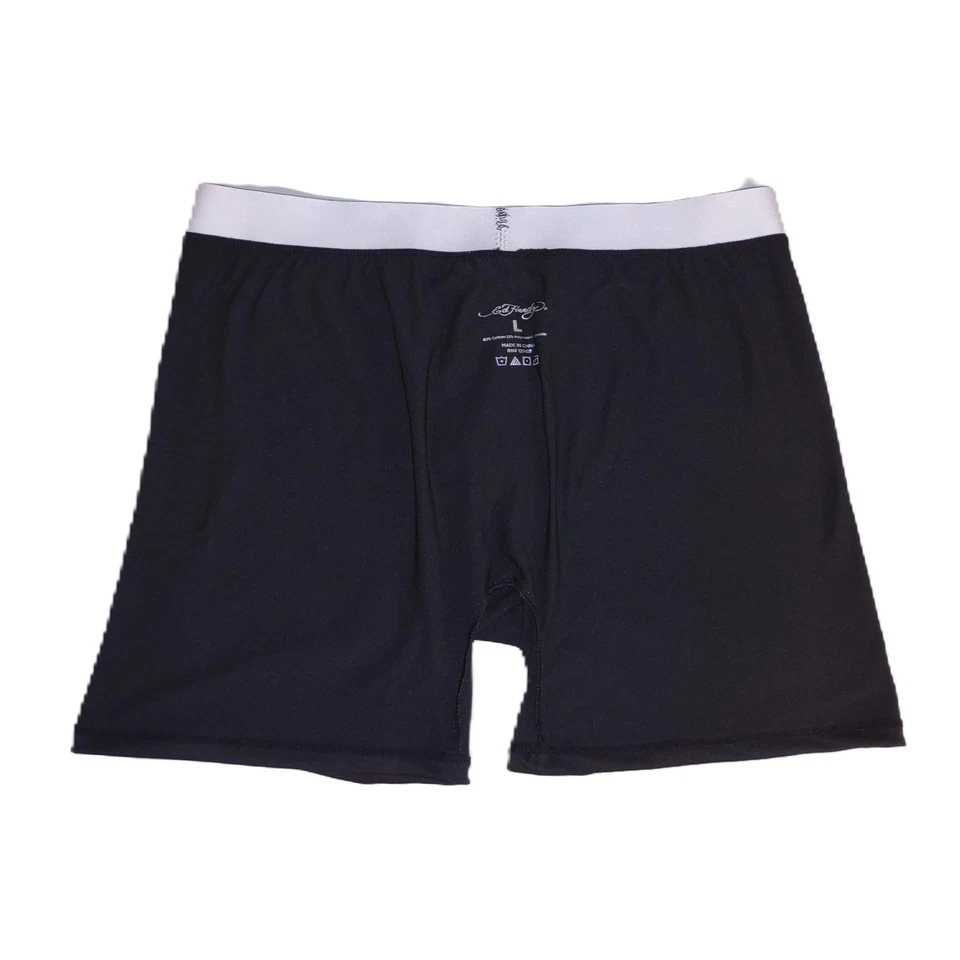 Bolsa boxer Ed Hardy Logo negra con calaveras multicolores mezcla de algodón frontal nueva sin etiquetas Foto 2 de 4