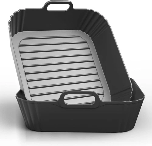 9-Inch Square Silicone Liners for Large Air Fryer 2Pack, Silicone Pot Baking ... - Picture 1 of 1
