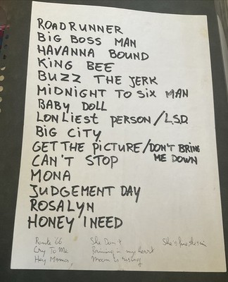 The Pretty Things Original Set List The Fleece-Bristol, England UK 1/25/1989