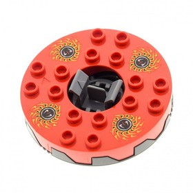 1x Lego Ninjago Spinner Flat 6x6x1 Red Yellow Snake 9567 4654042 bb0549c08pb01