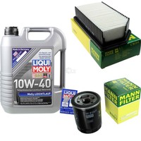 Mann Inspektionspaket 5L Liqui Moly Leichtlauf 10W-40 FüR Hyundai I20 1.2