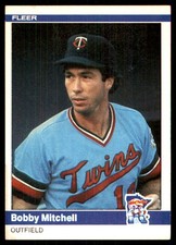 Bobby Mitchell 1984 Fleer #571 Twins MLB READ FREE SHIPPING AutographDen