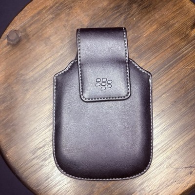Blackberry Leather Phone Case with Swivel Belt Clip and Magnetic Closure Flap