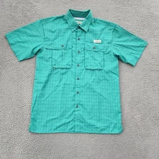 Magellan Outdoors Shirt Mens Small Green MagWick Angler Fishing Short Sleeve