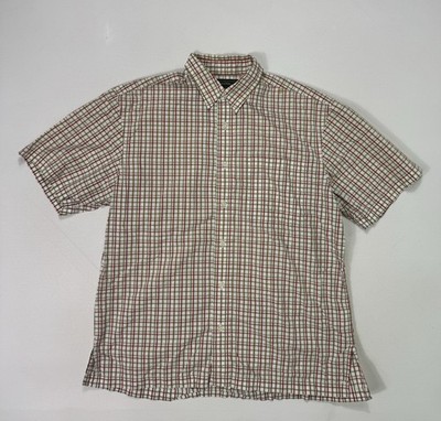 C.C. Filson Camp Shirt Men's Medium Button Up Hiking Outdoor Green Red Plaid