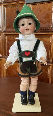 Puppenlederhose mit Hemd und Hut für ca. 40 cm große Puppe