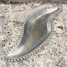 Vintage Holland Boone 19” Polished Pewter Serving Tray Lily Fields Home