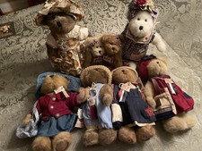 Boyds Bears plush bear lot of 7 w/clothes  hats assorted colors animal theme